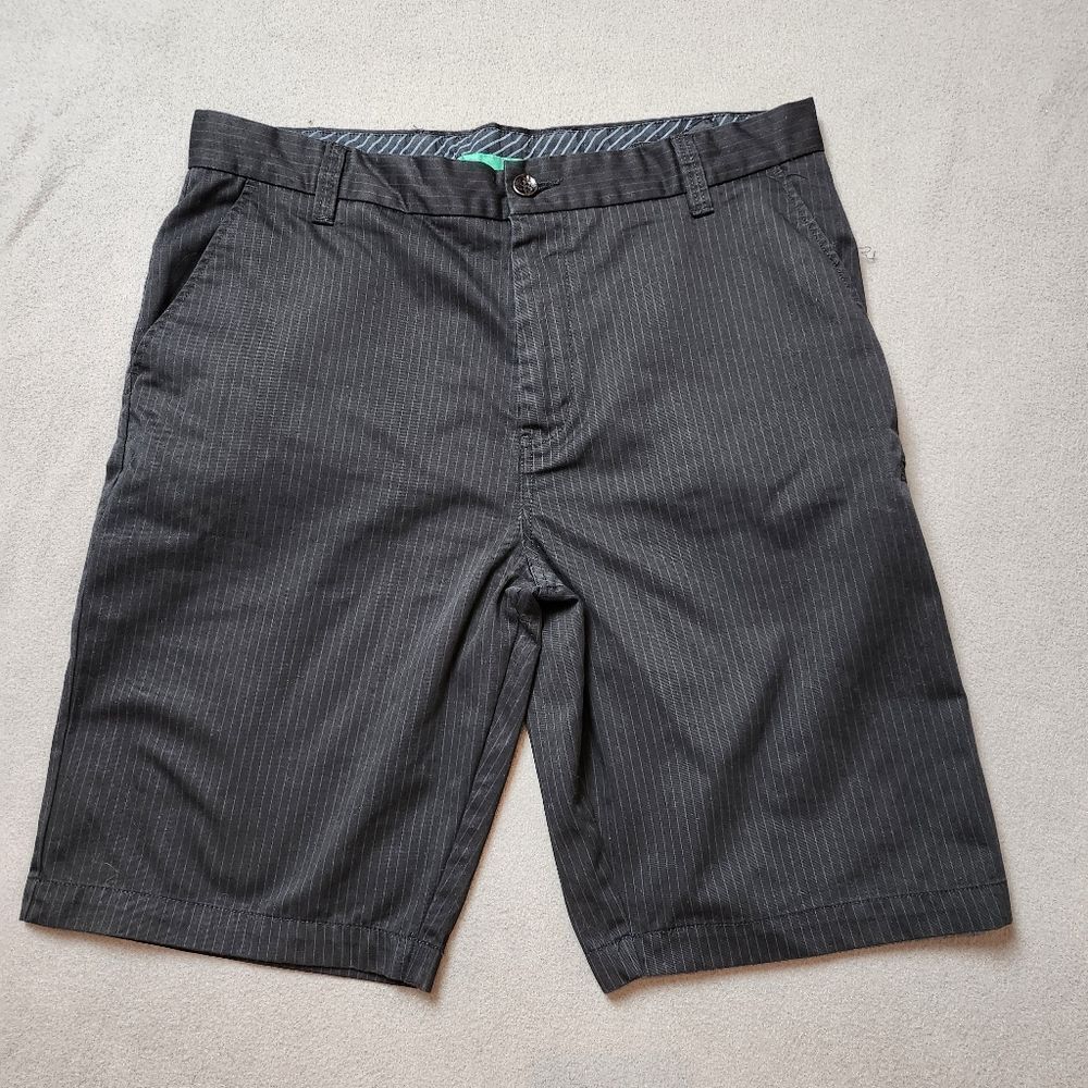 Fox Racing Chino Short Mens 36 Regular Fit Mid Rise Pockets Striped